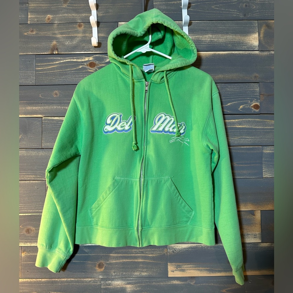 Vibrant Green Zip-Up Hoodie